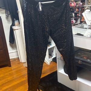 Victoria's Secret Black Sequin Pants